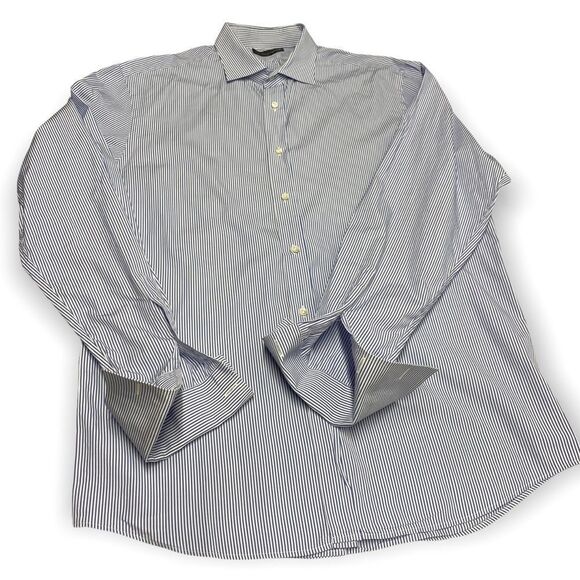 Ralph Lauren French Cuff Stripe Dress Shirt size 17 - Picture 1 of 6